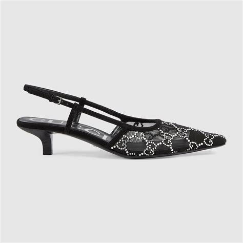 gucci mesh slingback|gucci snake high heels.